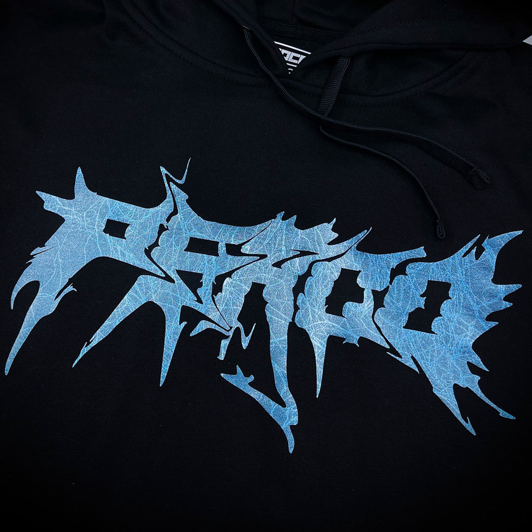 BLUE METAL BLACK HOODIE - PercocetCompany