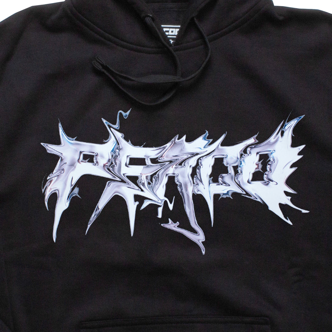 Vetements black hot sale metal hoodie