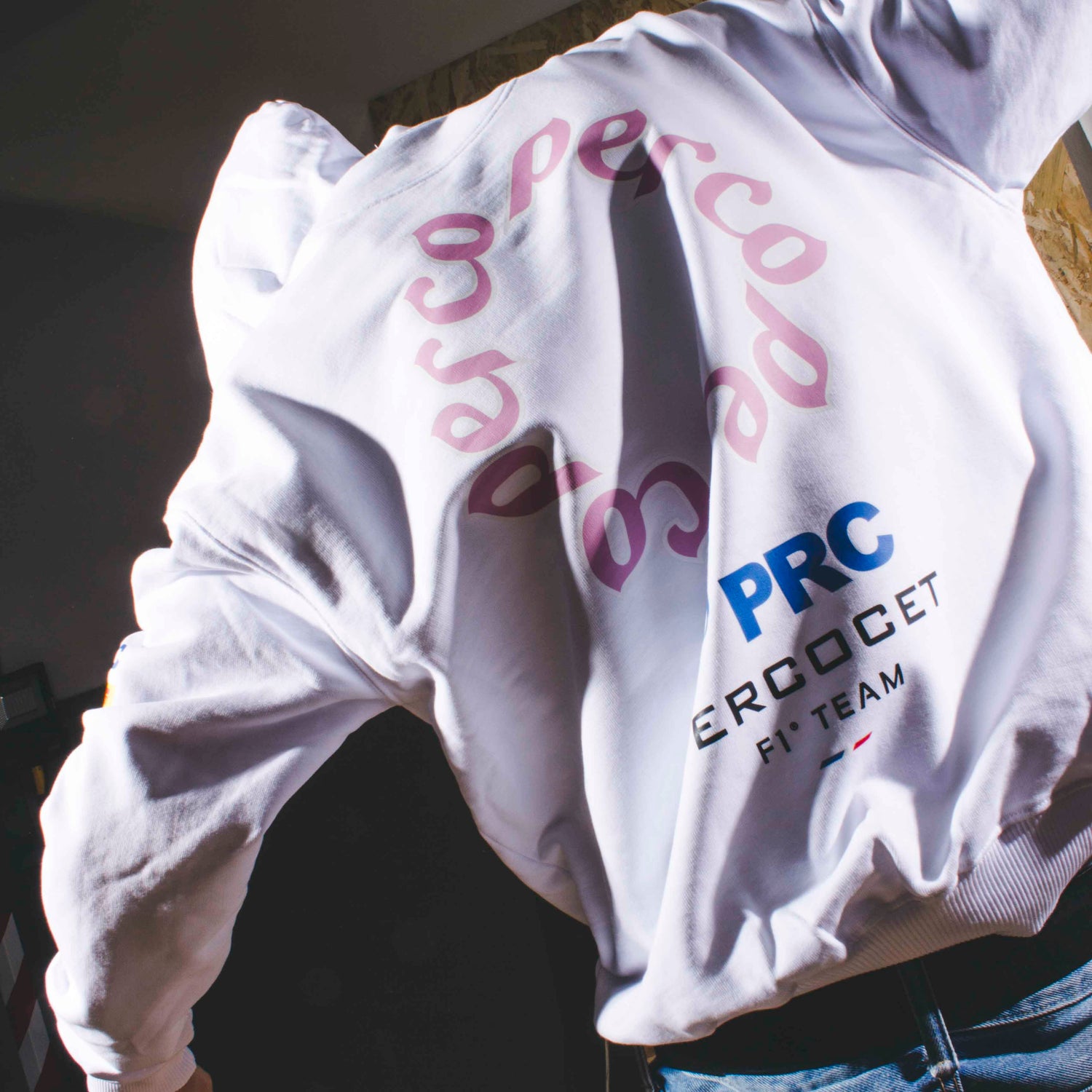 F1 WHITE HOODIE 500