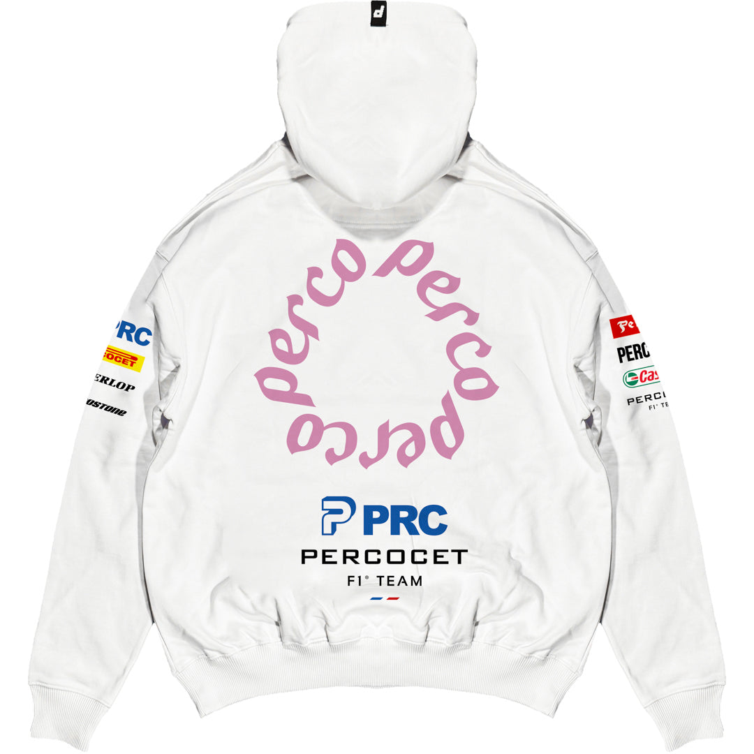 F1 WHITE HOODIE 500