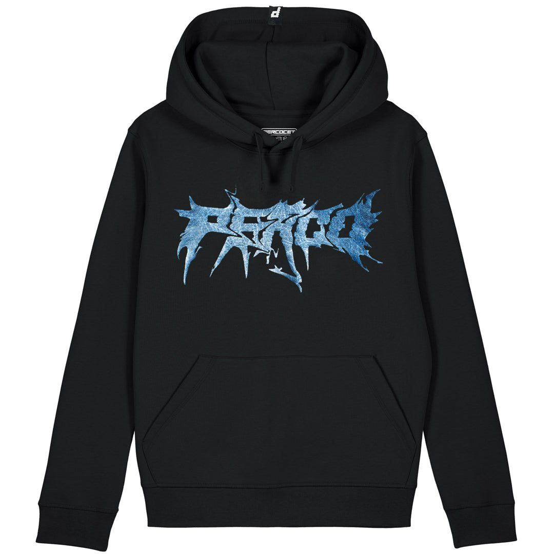 BLUE METAL BLACK HOODIE